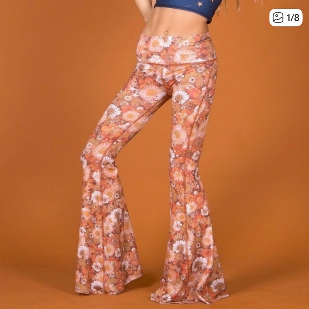 ISO floral teeki Bell Bottom Pants